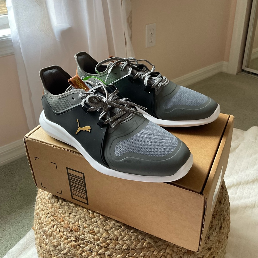 Puma Men's Gray and Black Golf Shoes - Picture 3 of 7